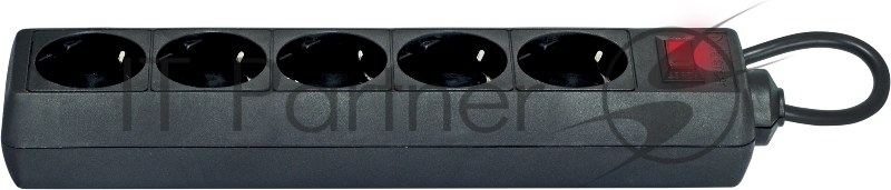 Сетевой фильтр Defender Фильтр ES, 5.0м, 5 розеток, черный 99486