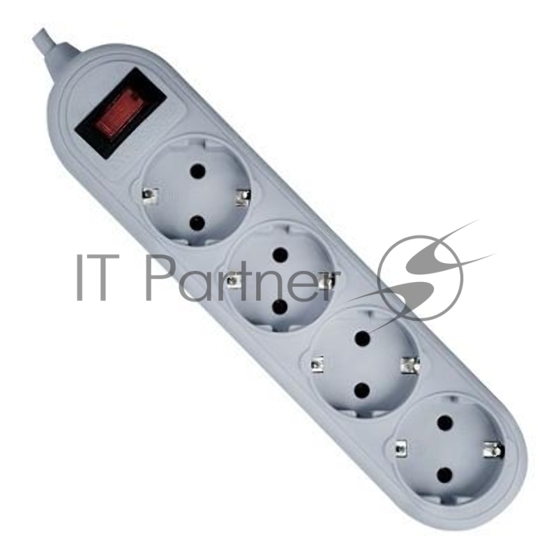 Сетевой фильтр Defender Фильтр ES Lite, 1.8м, 4 розетки, серый 99487