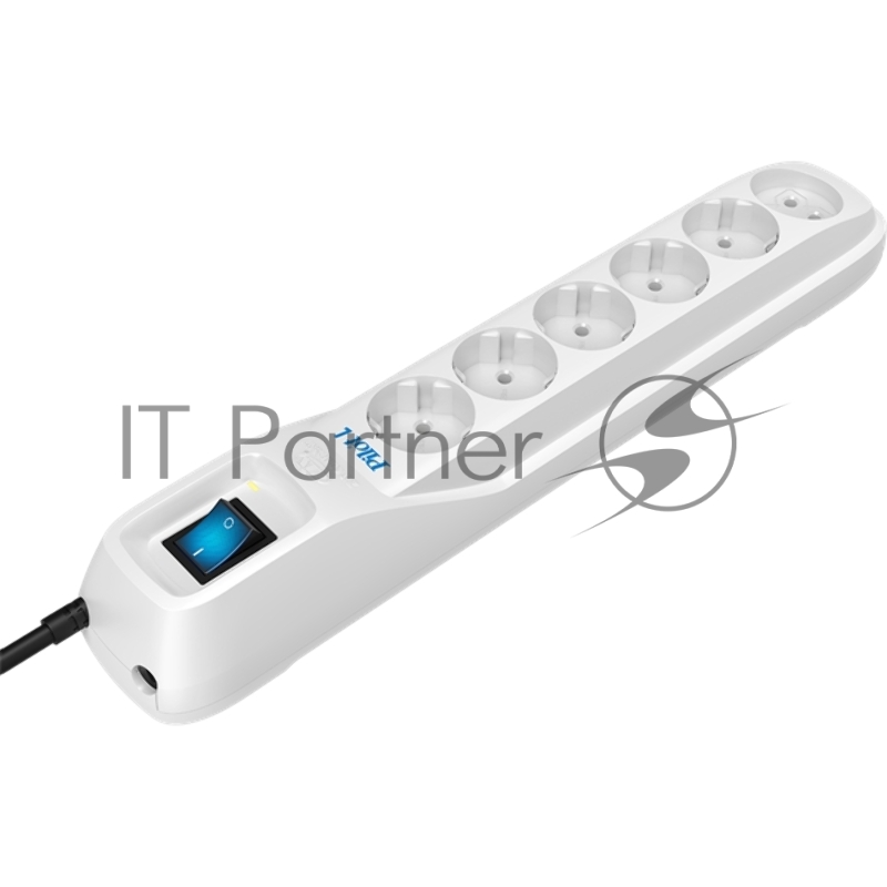 Сетевой фильтр ZIS Pilot L 10м (6 розеток) белый (коробка)