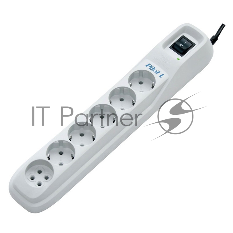 Сетевой фильтр ZIS Pilot L 10м (6 розеток) белый (коробка)