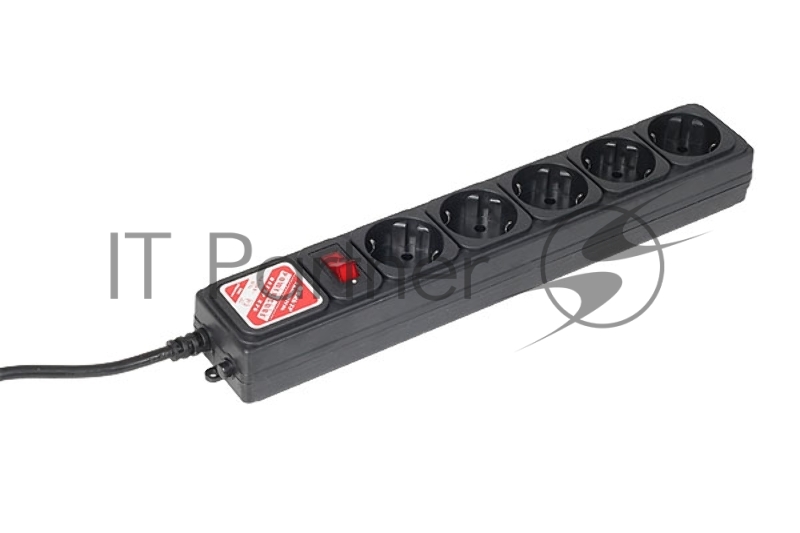 Сетевой фильтр Powercube SPG-B-10-BLACK 3м (5 розеток) черный (коробка)