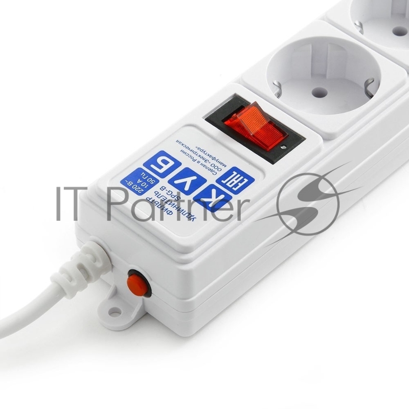 Сетевой фильтр Powercube SPG-B-10-WHITE 3м (5 розеток) белый (коробка)