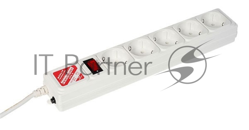 Сетевой фильтр Powercube SPG-B-15-WHITE 5м (5 розеток) белый (коробка)
