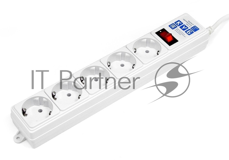 Сетевой фильтр Powercube SPG-B-15-WHITE 5м (5 розеток) белый (коробка)