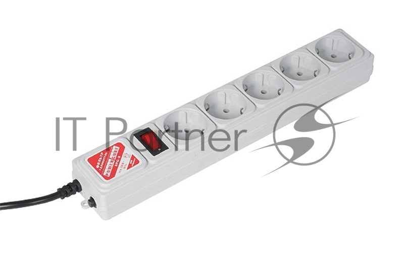 Сетевой фильтр Powercube SPG-B-15 5м (5 розеток) серый (коробка)