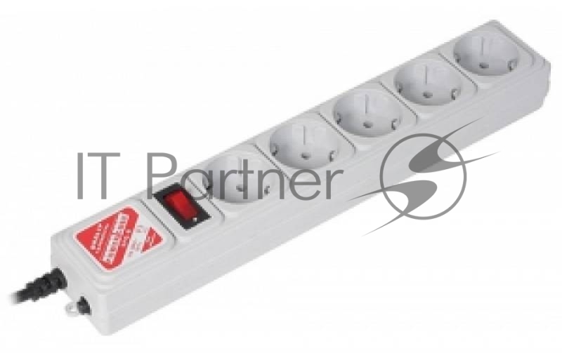 Сетевой фильтр Powercube SPG-B-15 5м (5 розеток) серый (коробка)