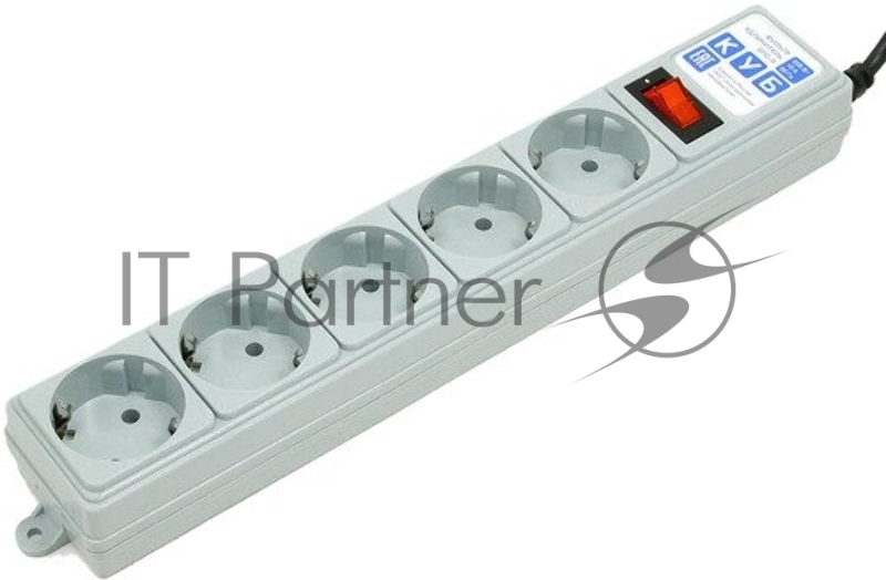 Сетевой фильтр Powercube SPG-B-15 5м (5 розеток) серый (коробка)