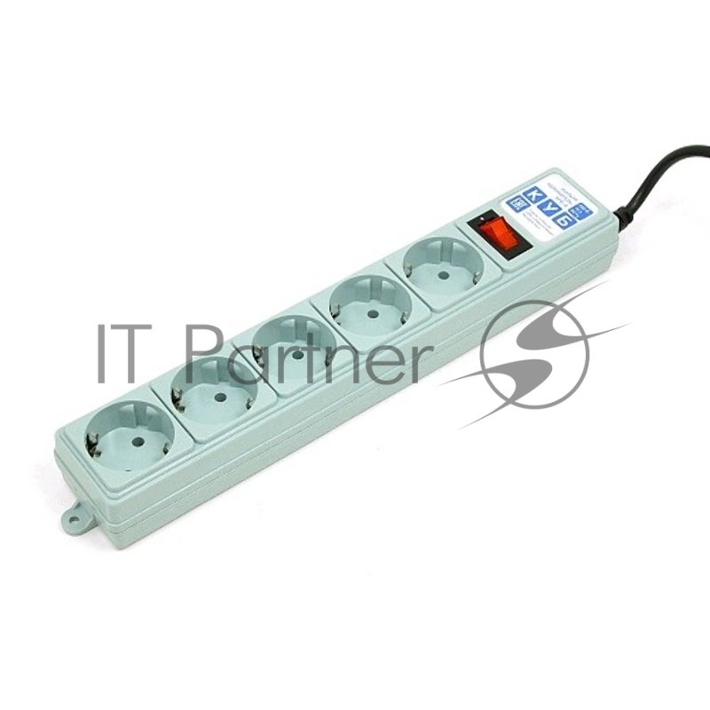 Сетевой фильтр Powercube SPG-B-15 5м (5 розеток) серый (коробка)