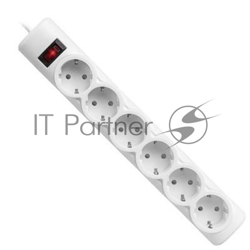 Сетевой фильтр Defender Фильтр DFS 155 5.0 m, 6 розеток, белый 99493