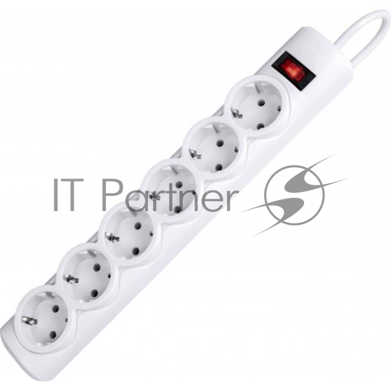 Сетевой фильтр Defender Фильтр DFS 155 5.0 m, 6 розеток, белый 99493