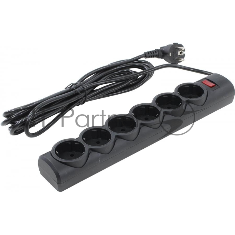 Сетевой фильтр Defender DFS 155 / 6 розеток / чёрный / 5.0 м