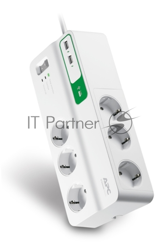 Сетевой фильтр APC PM6U-RS 2м (6 розеток) белый