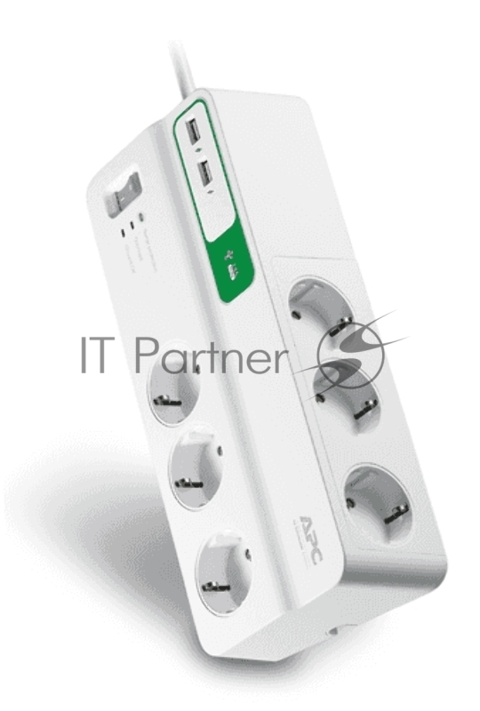 Сетевой фильтр APC PM6U-RS 2м (6 розеток) белый