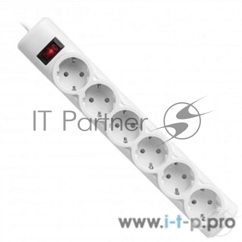 Сетевой фильтр Defender DFS 151 1,8 м, белый, 6 розеток