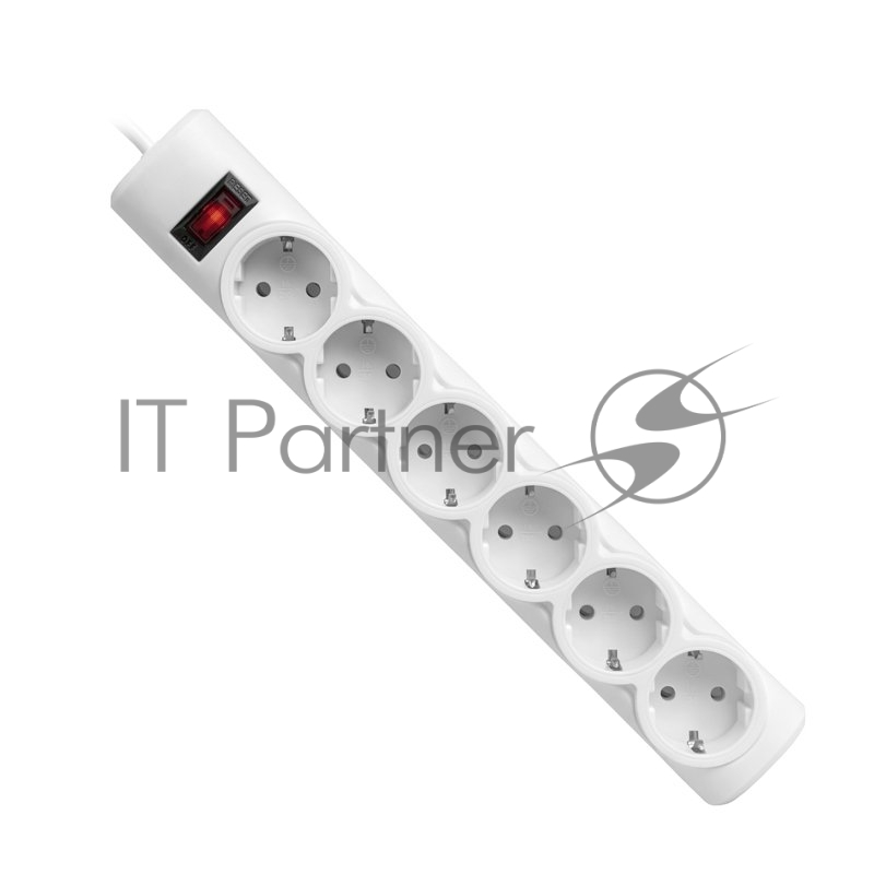 Сетевой фильтр Defender DFS 151 1,8 м, белый, 6 розеток