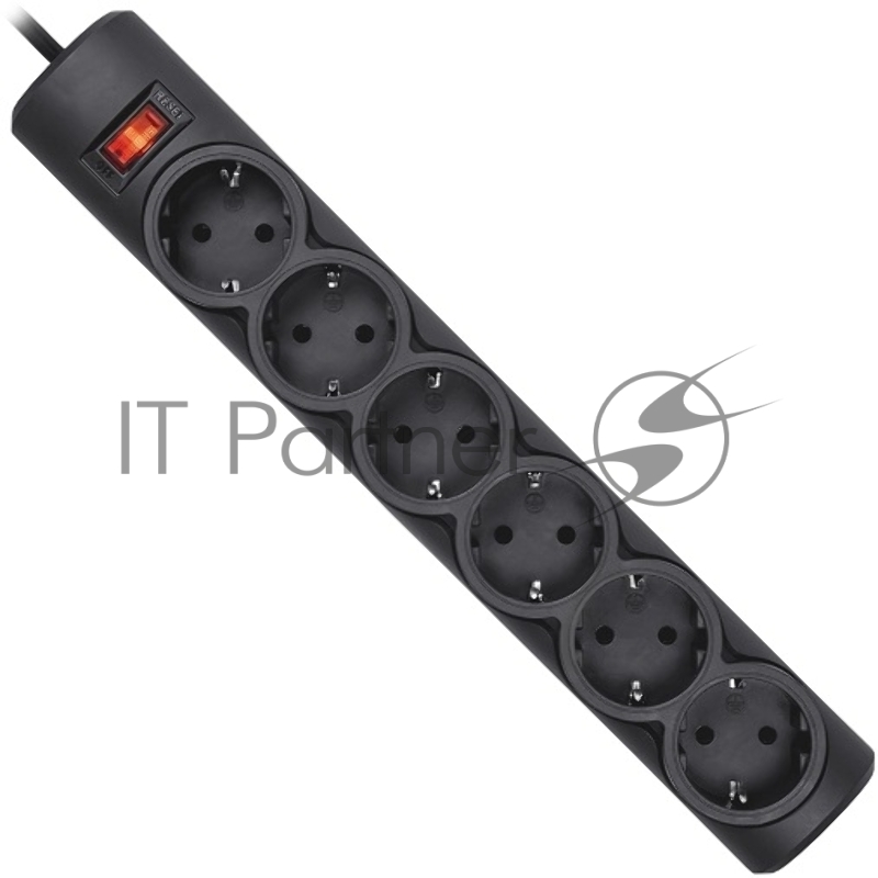 Сетевой фильтр Defender DFS 153 3 м, черный, 6 розеток