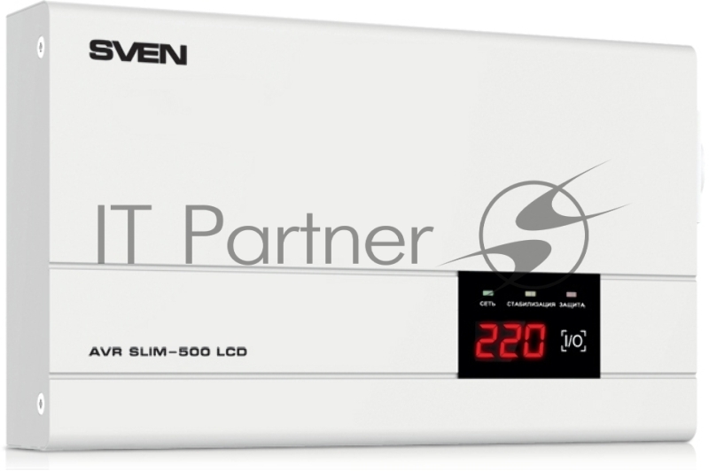 Сетевой фильтр SVEN Стабилизатор напряжения AVR SLIM-500 LCD
