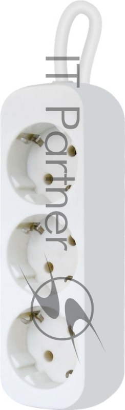 Удлинитель Defender E330 белый 3.0 м, 3 розетки