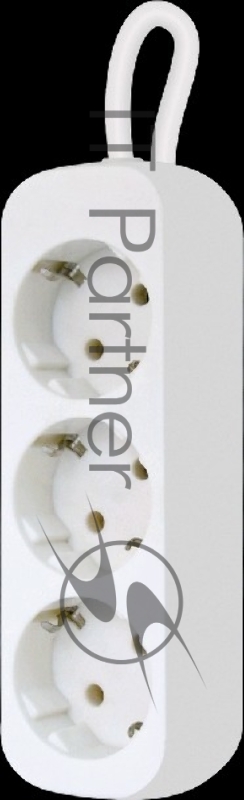 Удлинитель Defender E330 белый 3.0 м, 3 розетки