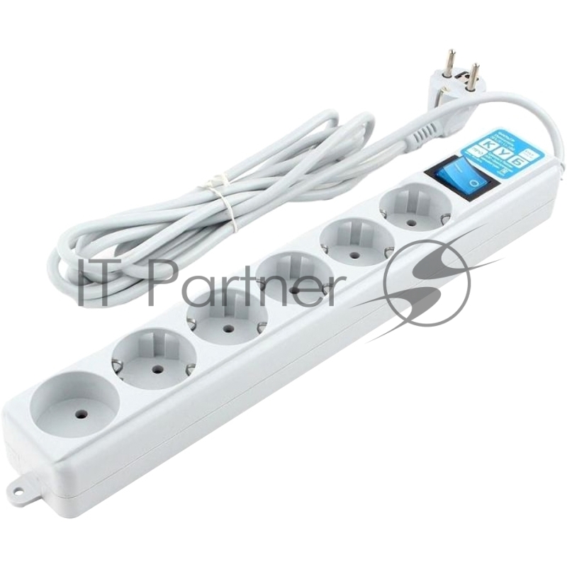 Фильтр-удлинитель PowerCube PRO (SPL(5+1)-16B-P-5М) 5.0 м, LC контур - подавление В/Ч помех, 16А/3,5кВт