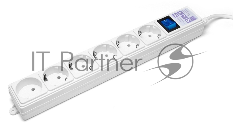 Сетевой фильтр PowerCube Фильтр-удлинитель (SPG(5+1)-16B-5M) 6 розеток, 5м,16А/3,5кВт, белый