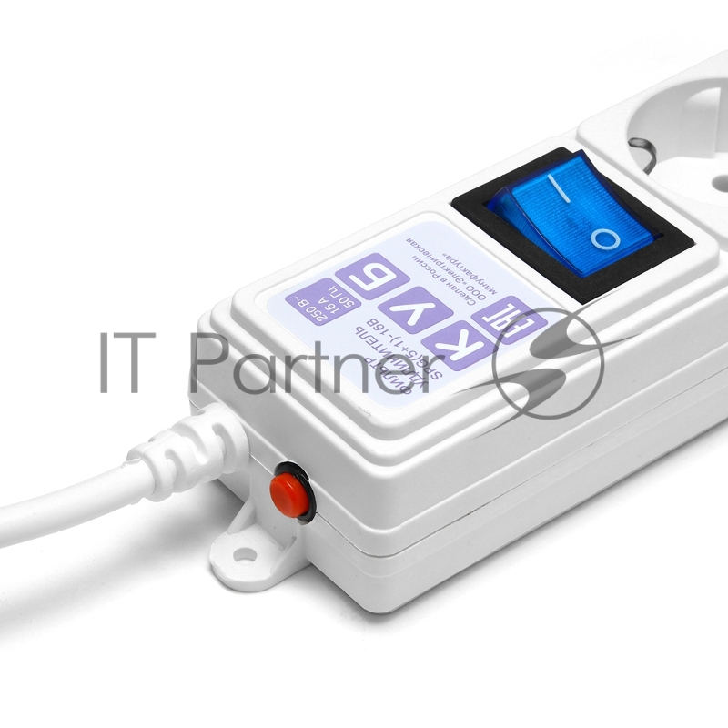 Фильтр-удлинитель PowerCube (SPG(5+1)-16B-3M) 6 розеток, 3м,16А/3,5кВт, белый