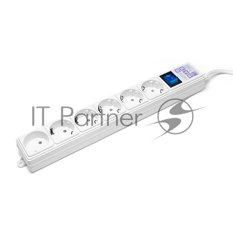 Фильтр-удлинитель PowerCube (SPG(5+1)-16B-3M) 6 розеток, 3м,16А/3,5кВт, белый