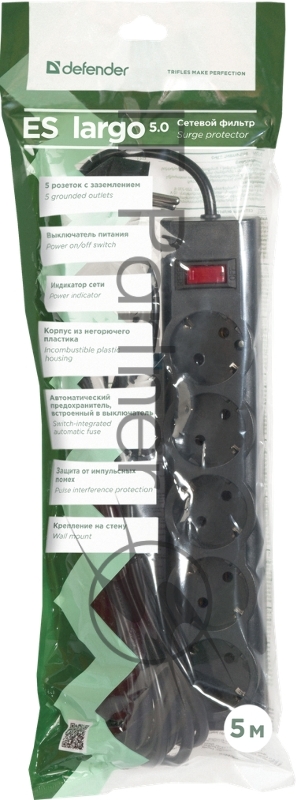 Сетевой фильтр 5M ES LARGO 5OUTL. 99499 DEFENDER