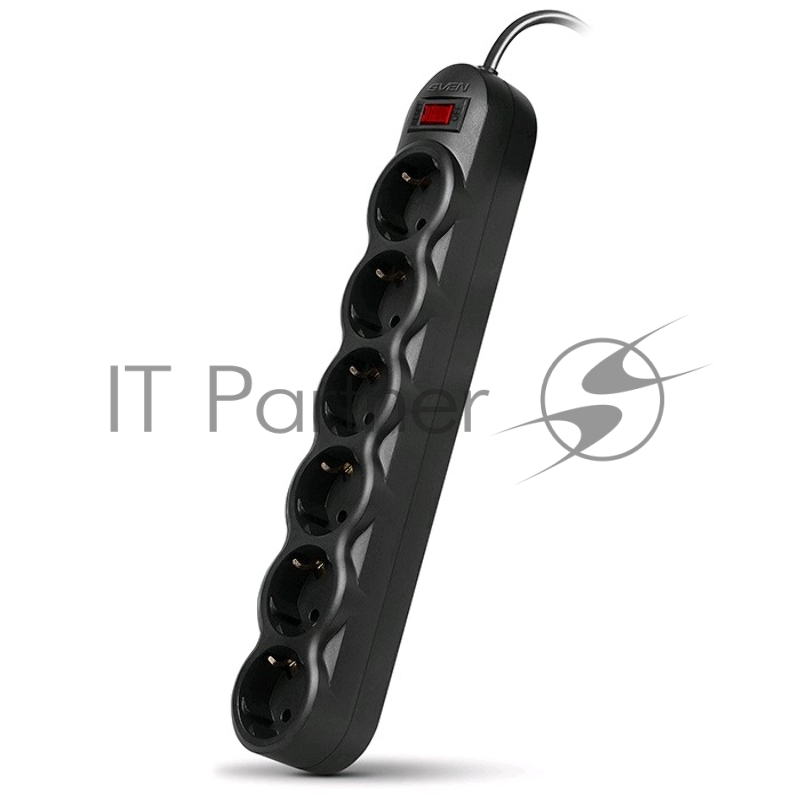 Сетевой фильтр Sven SF-06L 1,8 м (6 розеток) черный