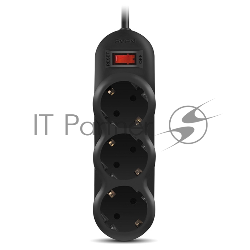 Сетевой фильтр Sven SF-03L 5,0 м (3 розетки) черный