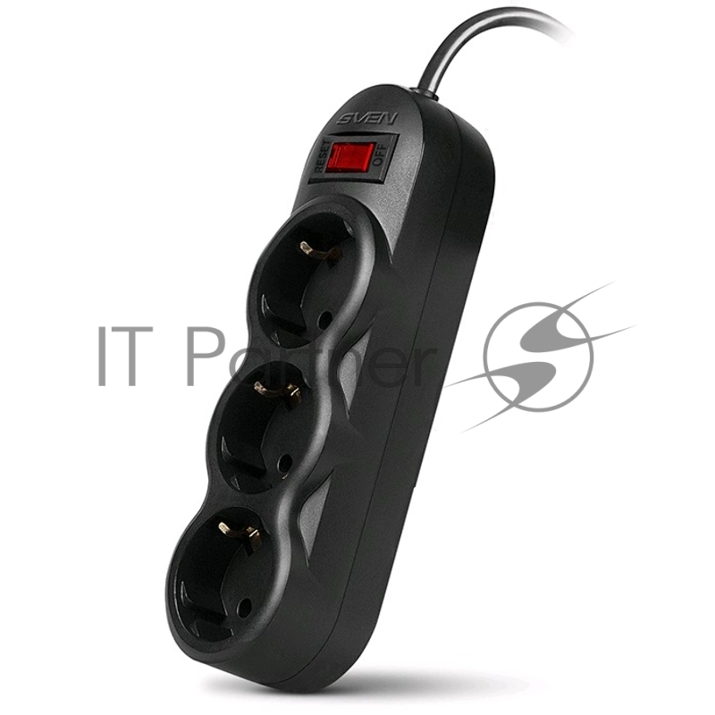 Сетевой фильтр Sven SF-03L 5,0 м (3 розетки) черный