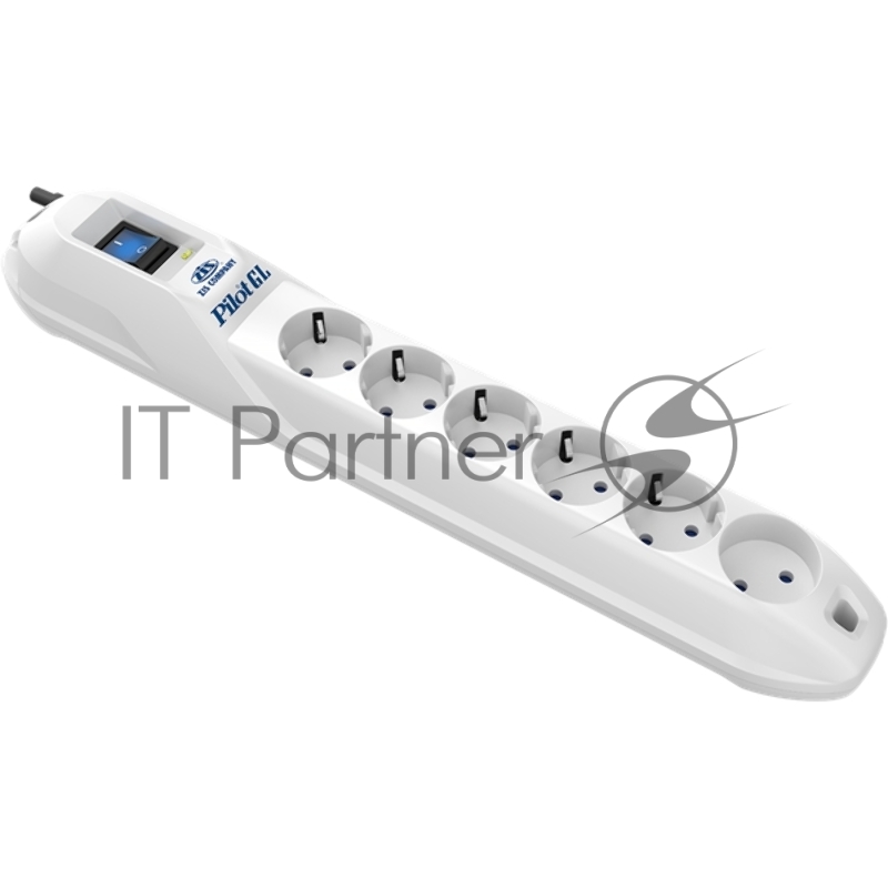 Сетевой фильтр ZIS Pilot GL 6 розеток (5 евро + 1 без заземления) 7 м Surge protector Pilot GL 6 outlets (5 euro + 1 without ground) 10A / 2.2kVt, 7m