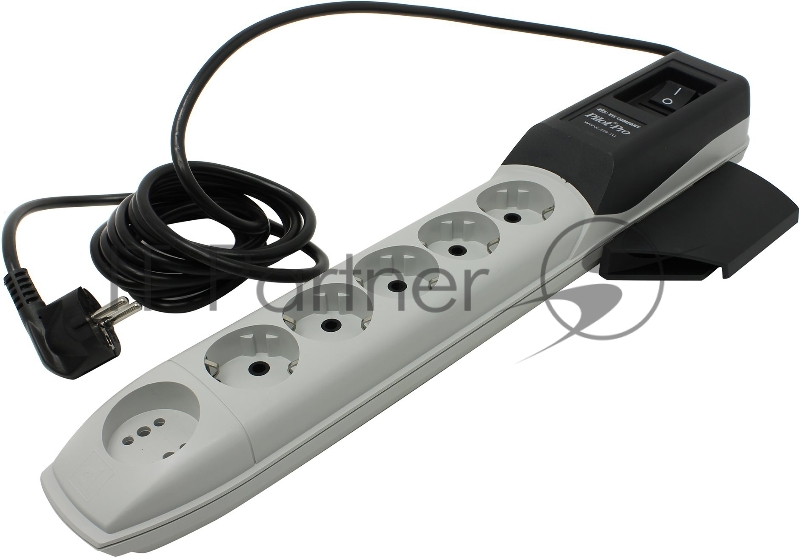 Сетевой фильтр ZIS Pilot Pro 6 розеток (5 евро + 1Gadget Parking) 5 м, автомат защиты Surge protector Pilot PRO 6 outlets (5 euro + 1 without ground) 10A / 2.2kVt, 5m, automatic circuit-breaker