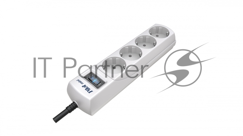 Сетевой фильтр Pilot mini 3м (4 розетки) белый (коробка)