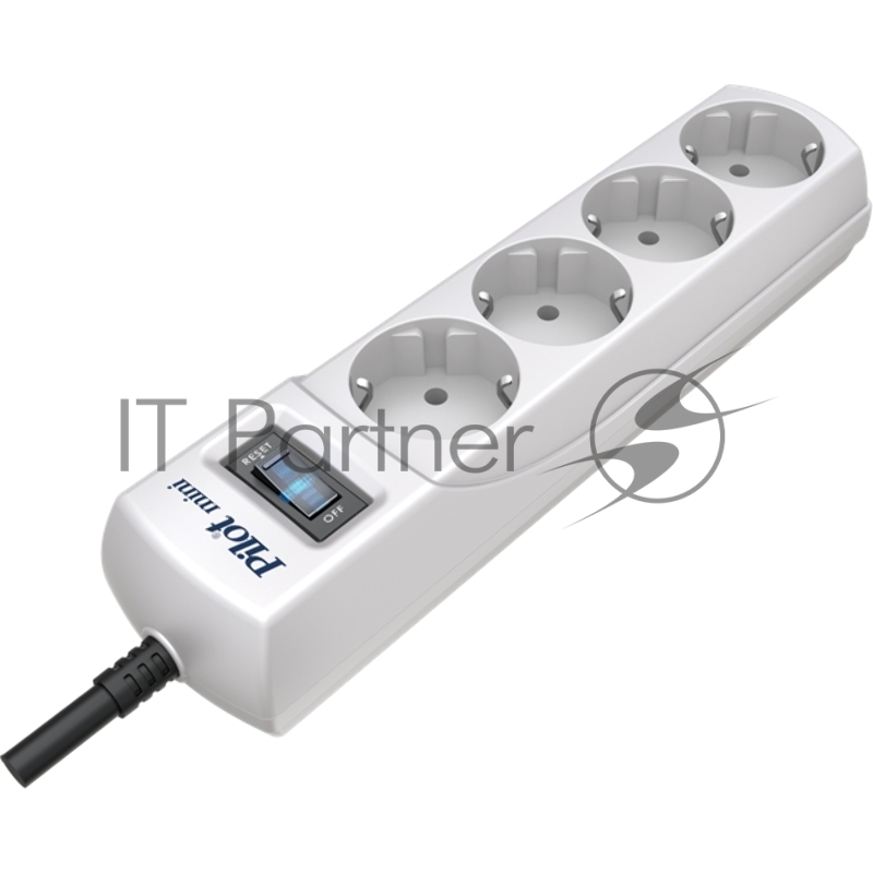 Сетевой фильтр Pilot mini 7м (4 розетки) белый (коробка)