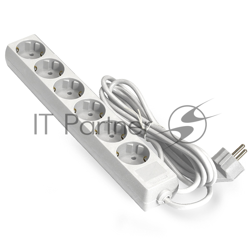 Удлинитель ExeGate EX285833RUS ECE-6-3W (6 евророзетки с заземлением, 3м, белый)