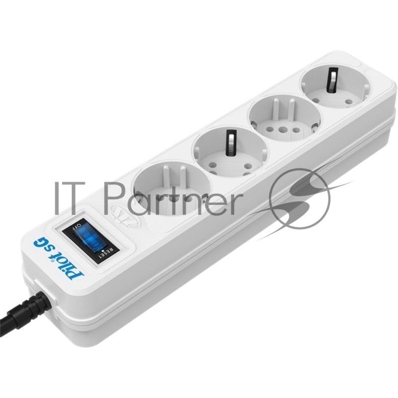 Сетевой фильтр ZIS PILOT Surge protector Pilot SG5 5 outlets (GP), 10A / 2.2kVt, automatic circuit-breaker, 10 m