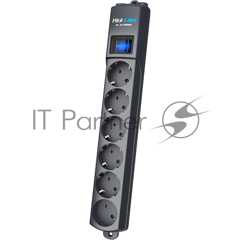 Сетевой фильтр Surge protector Pilot S Max (5 euros + 1GP), 15A/3.5kVA, automatic, 5 m, graphite