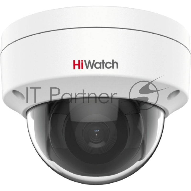 Видеокамера IP HiWatch 2Мп уличная купольная мини IP-камера с EXIR-подсветкой до 30м1/2.8 Progressive Scan CMOS объектив 2.8мм угол обзора 107° механический ИК-фильтр 0.005лк@F1.6 сжатие H.265/H.265+/H.264/H