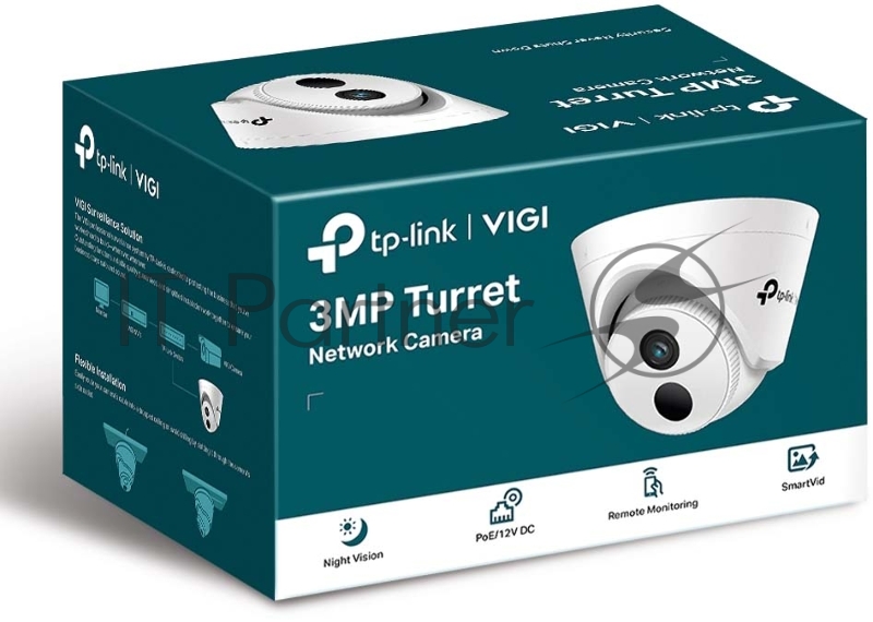Турельная IP камера TP-Link VIGI C400HP-4 VIGI, 3 МП