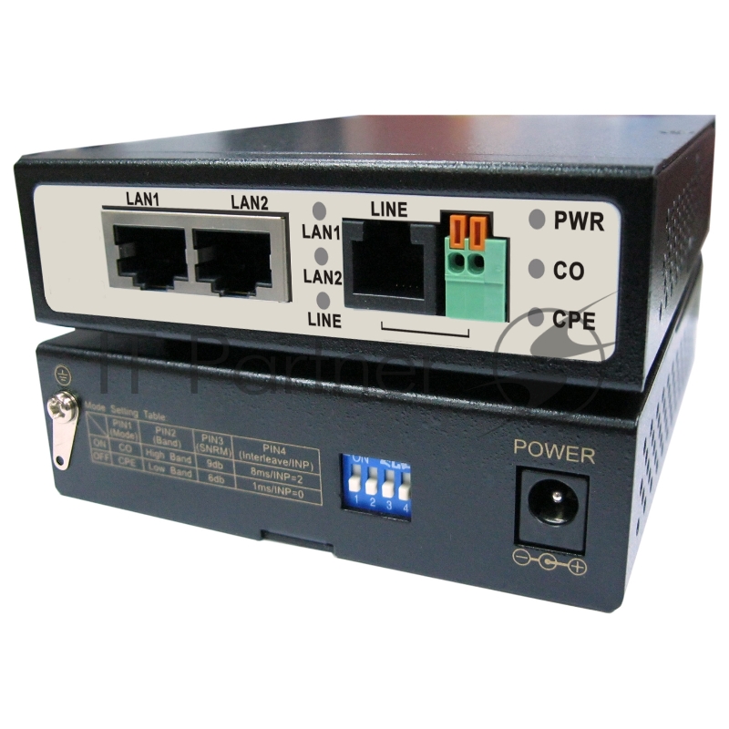 Удлинитель Ethernet (VDSL) на 2 порта до 3000м (необходимо 2 устройства)