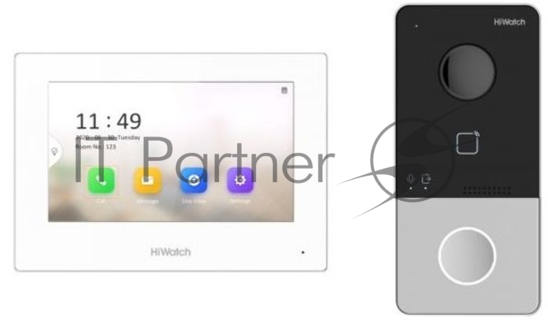 Видеодомофон Hikvision HiWatch DS-D100IKWF белый