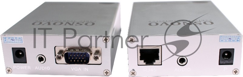 Комплект OSNOVO Комплект (передатчик+приёмник) для передачи VGA и аудиосигнала по кабелю UTP CAT5 до 50м