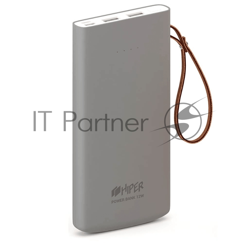 Аккумулятор HIPER Внешний аккумулятор HIPER TRAVEL10K Li-Pol 10000 mAh Soft-touch 3A+3A 2xUSB 1xType-C серый