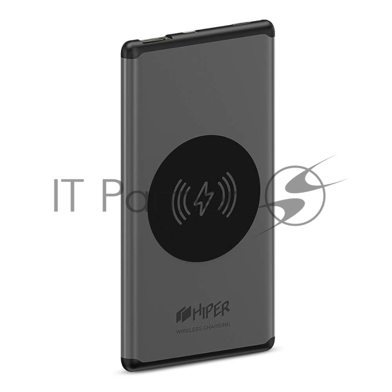 Внешний аккумулятор с беспроводной зарядкой HIPER NANO V Li-Pol 5000 mAh QI 5W 2.4A 1xUSB 1xType-C, серый