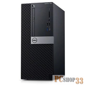 ПК Dell Optiplex 7060 MT i7 8700 (3.2)/16Gb/1Tb 7.2k/RX 550 4Gb/DVDRW/Windows 10 Professional/GbitEt