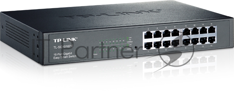 Сетевой коммутатор TP-Link SMB TL-SG1016DE 16-Port Gigabit Easy Smart Switch, 16 10/100/100Mbps RJ45 ports, MTU/Port/Tag-based VLAN, QoS, IGMP Snooping