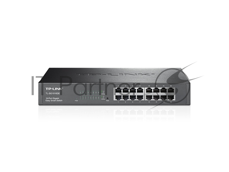 Сетевой коммутатор TP-Link SMB TL-SG1016DE 16-Port Gigabit Easy Smart Switch, 16 10/100/100Mbps RJ45 ports, MTU/Port/Tag-based VLAN, QoS, IGMP Snooping