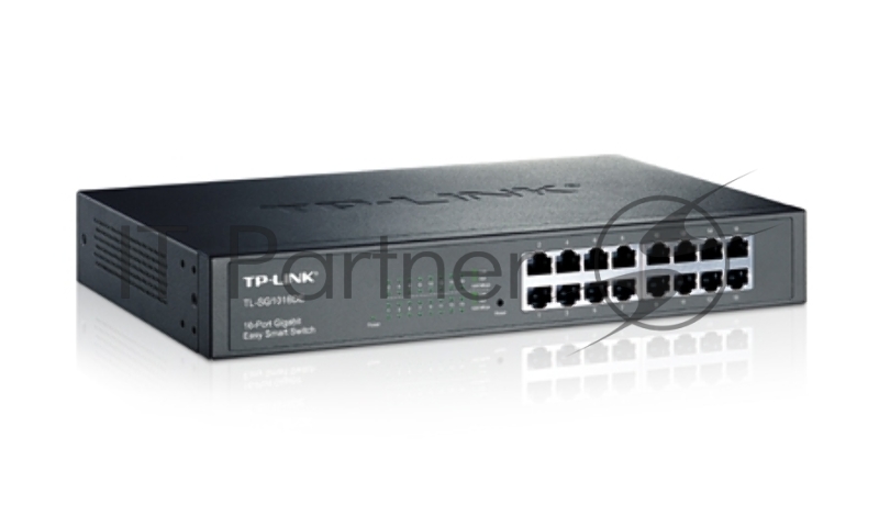 Сетевой коммутатор TP-Link SMB TL-SG1016DE 16-Port Gigabit Easy Smart Switch, 16 10/100/100Mbps RJ45 ports, MTU/Port/Tag-based VLAN, QoS, IGMP Snooping
