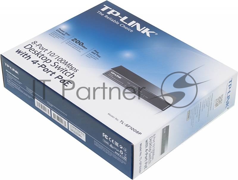 Коммутатор TP-Link SMB TL-SF1008P Коммутатор 8-port 10/100M Desktop PoE Switch